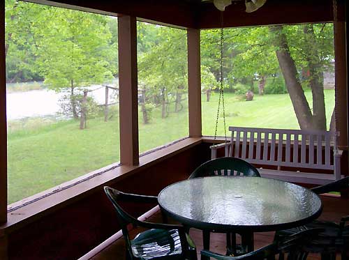 Front view of river from screned porch.