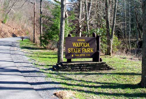 Entrance to Watoga State Park.